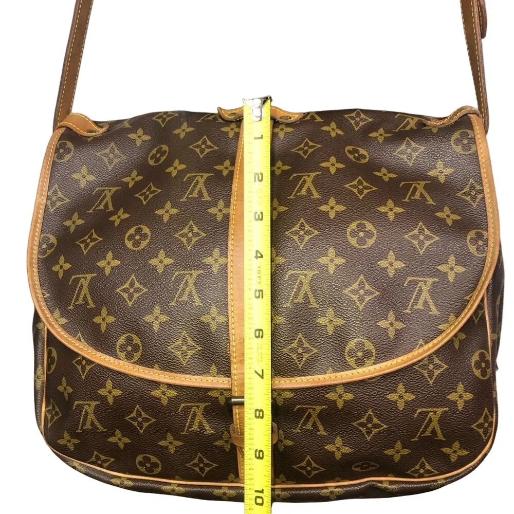 LOUIS VUITTON Saumur 35 Double Sided LV Messenger Shoulder Bag LV DUST BAG